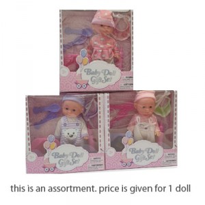 Kids Concept Baby Doll Set W/Acc - 11 inch